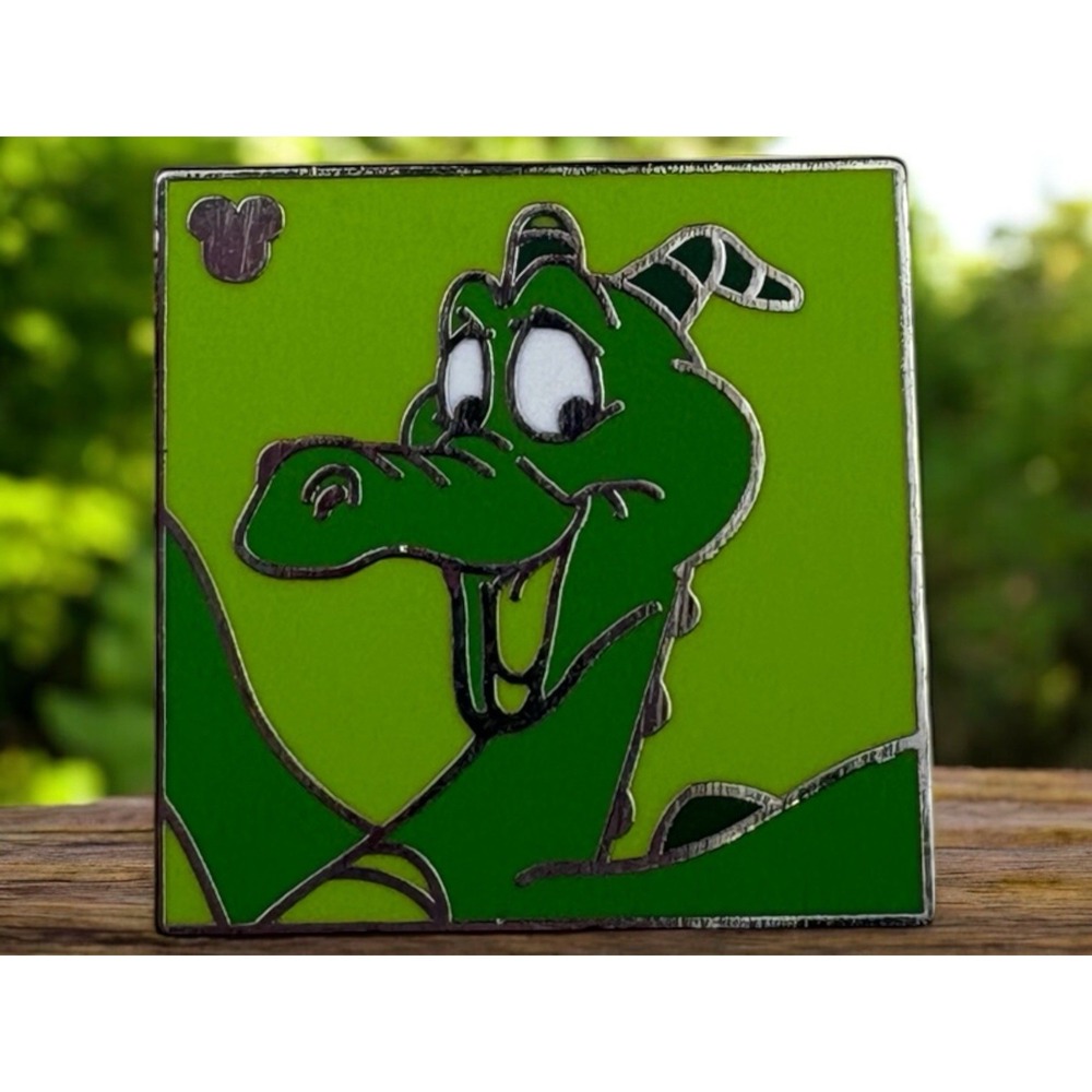 Disney Pin - Figment Green Dragon - Hidden Mickey - Green Square 2012 #3 Of 5